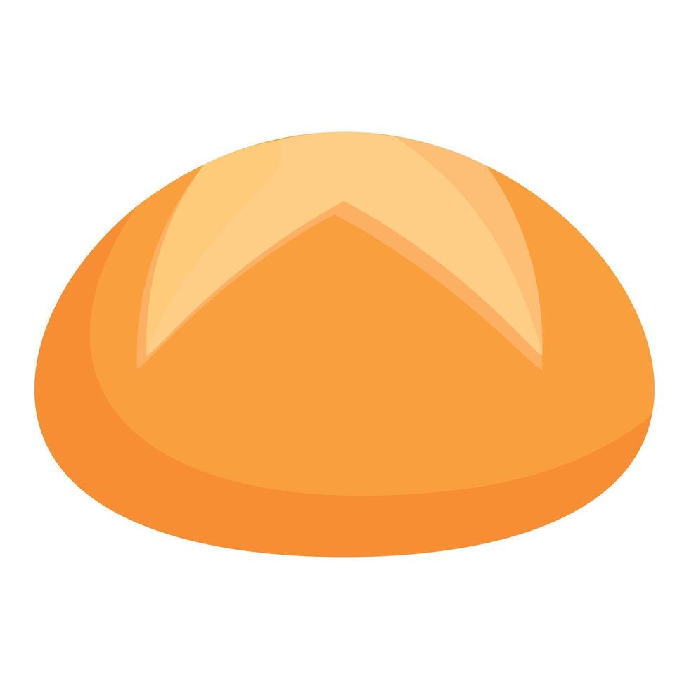 Round bread loaf with a cross on top for a bakery logo vector