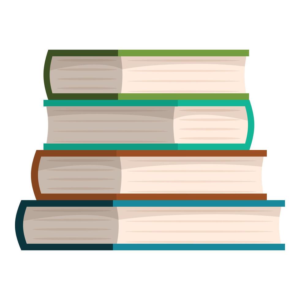 Stack of books forming a pile for education and knowledge vector