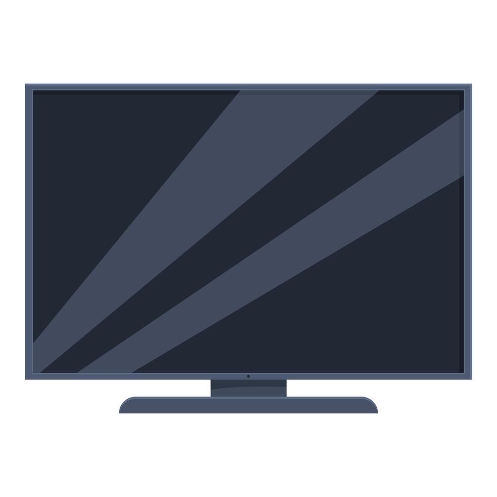 Modern tv set with blank screen standing on stand vector