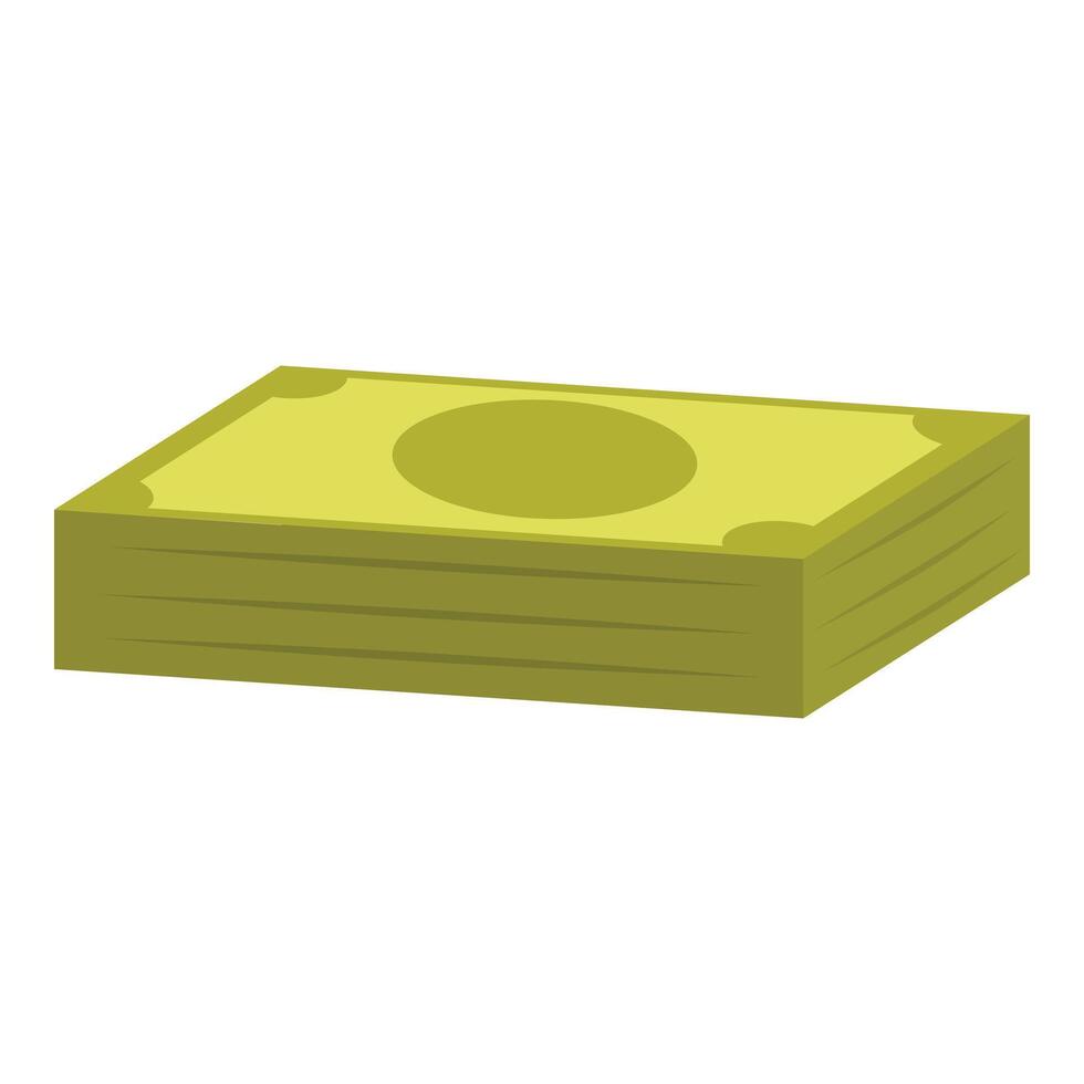 Big stack of cash money illustrating wealth and savings vector