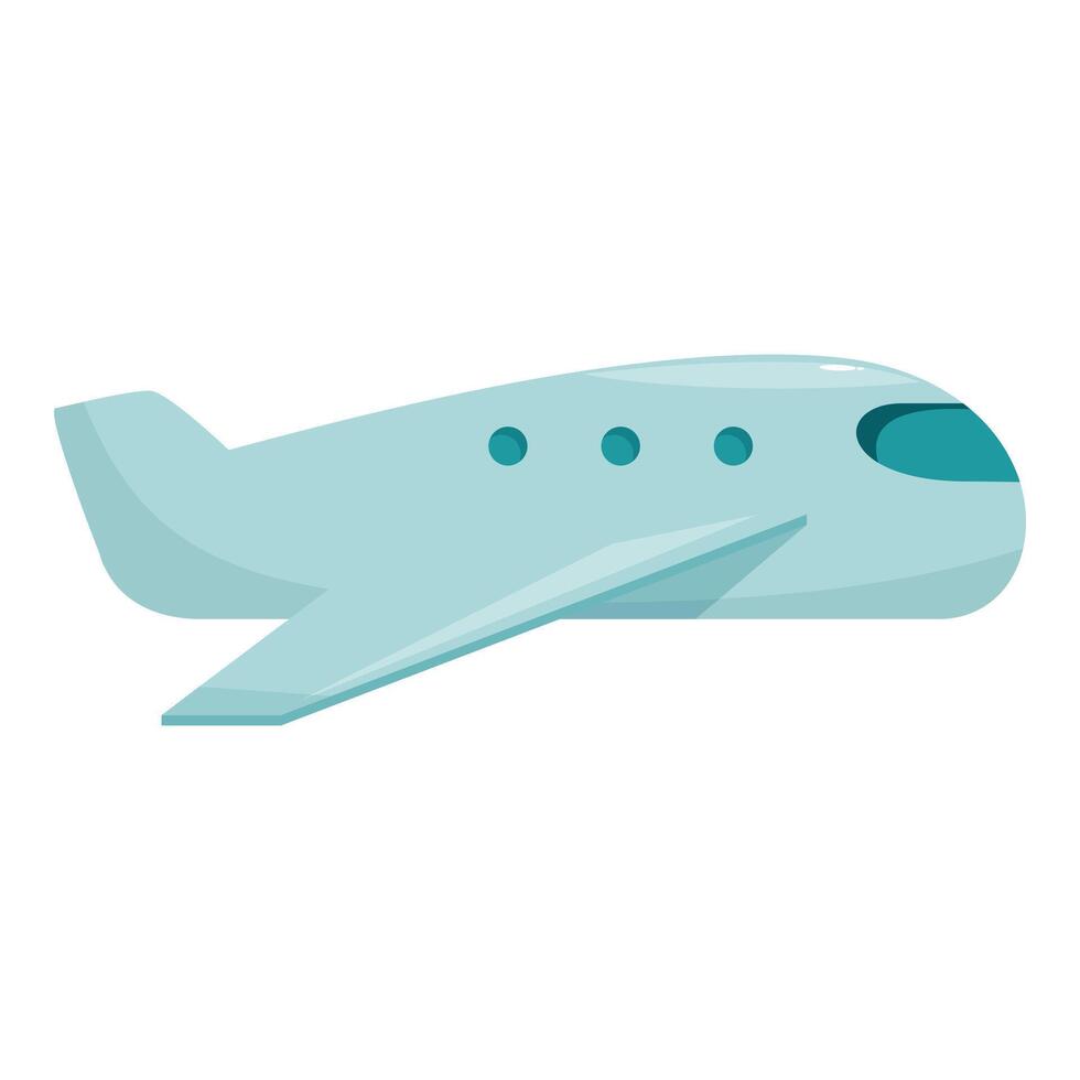 Modern passenger airplane flying in clear sky vector