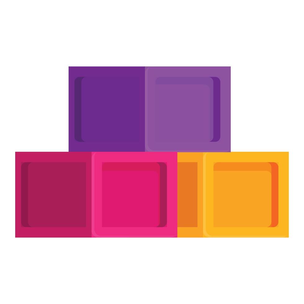 Colorful abstract cubes forming a pyramid shape vector