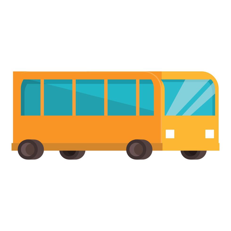 Yellow school bus standing alone on a white background vector