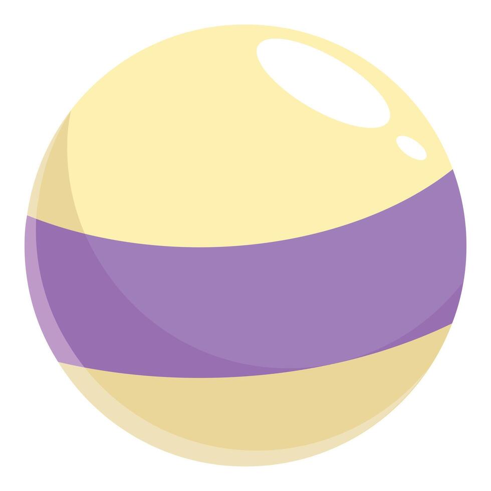 Yellow sphere is showing purple ribbon around for awareness campaign vector