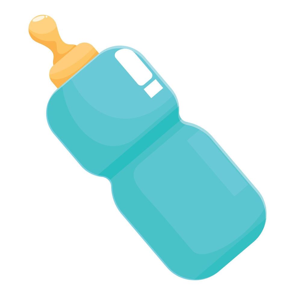 Baby bottle lying on its side filled with milk formula vector