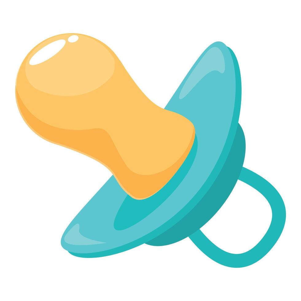 Baby pacifier isolated on white background, soothing newborn essential vector