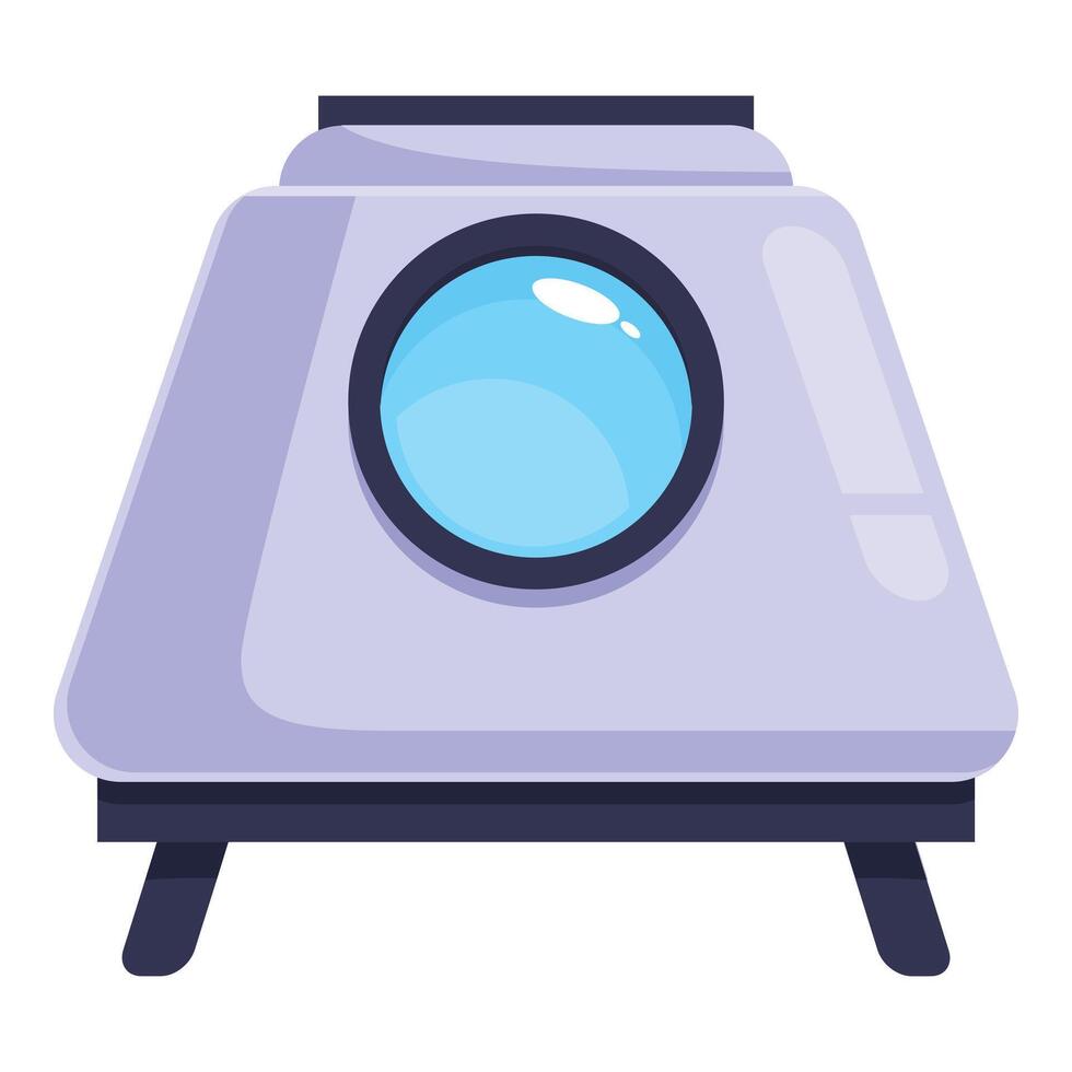 Spacecraft cabin with large porthole for observing galaxy vector