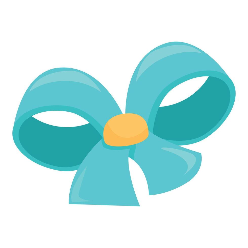 Blue gift bow making a decoration for a present vector