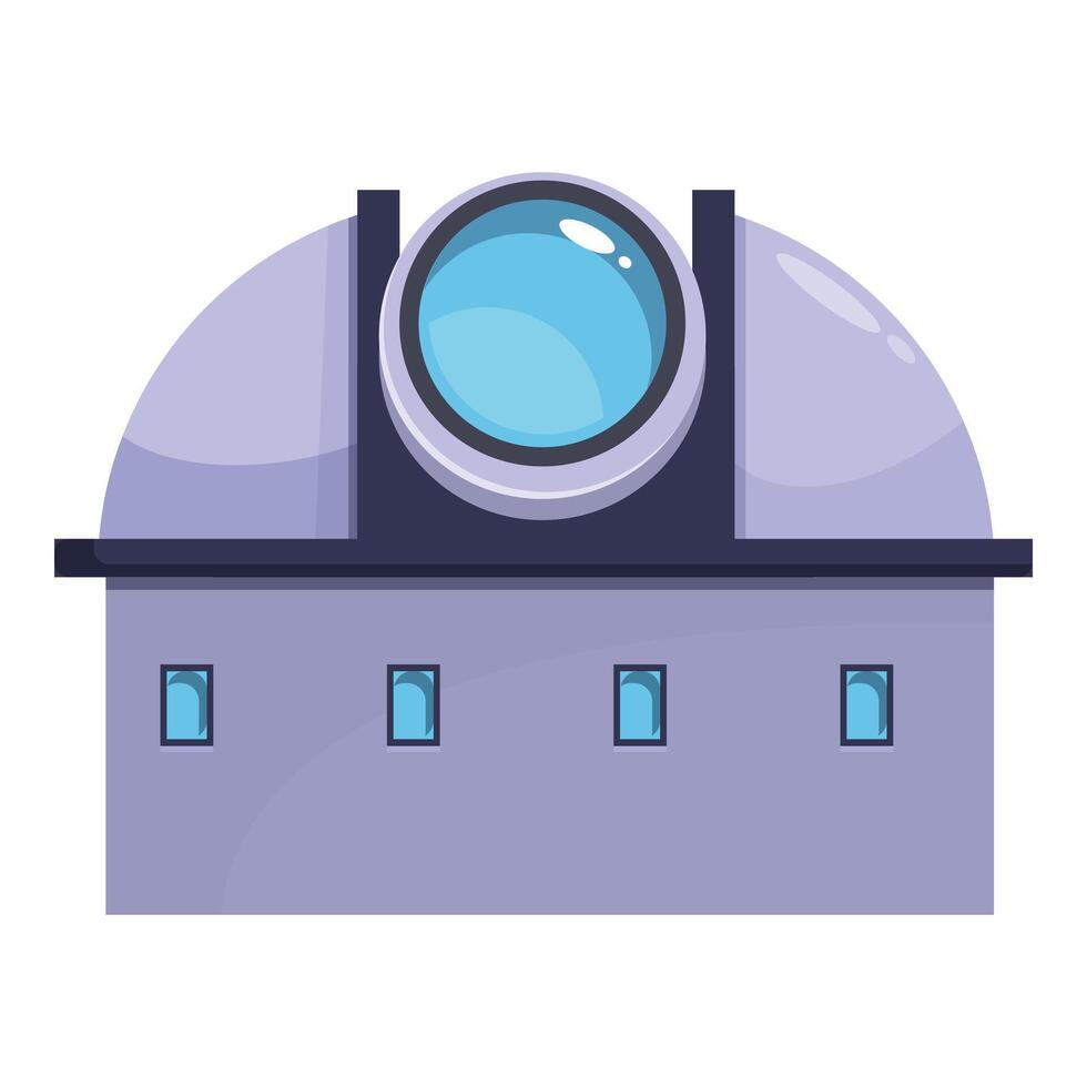 Observatory building exploring cosmos discovering new galaxies vector
