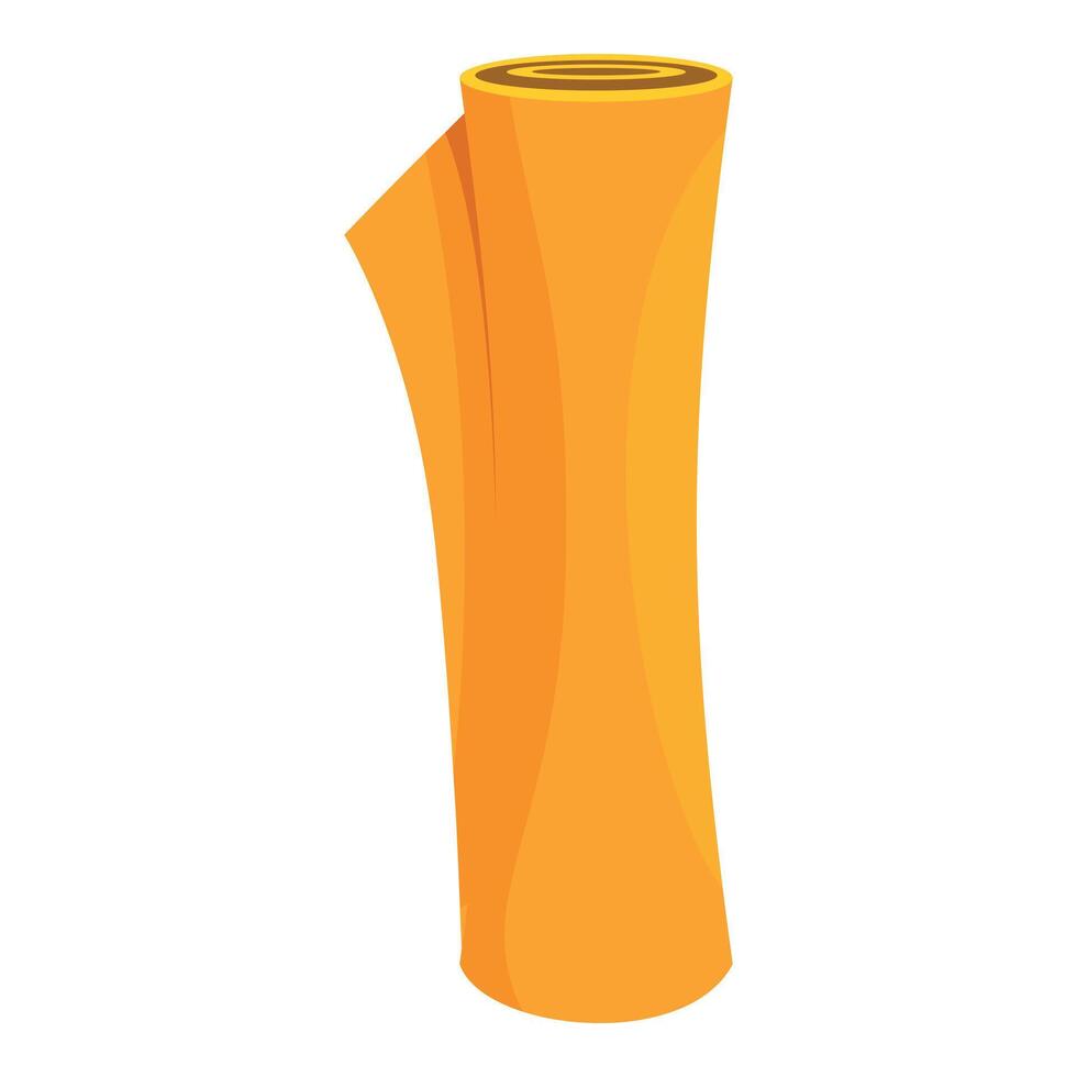 Yellow fabric roll standing upright vector