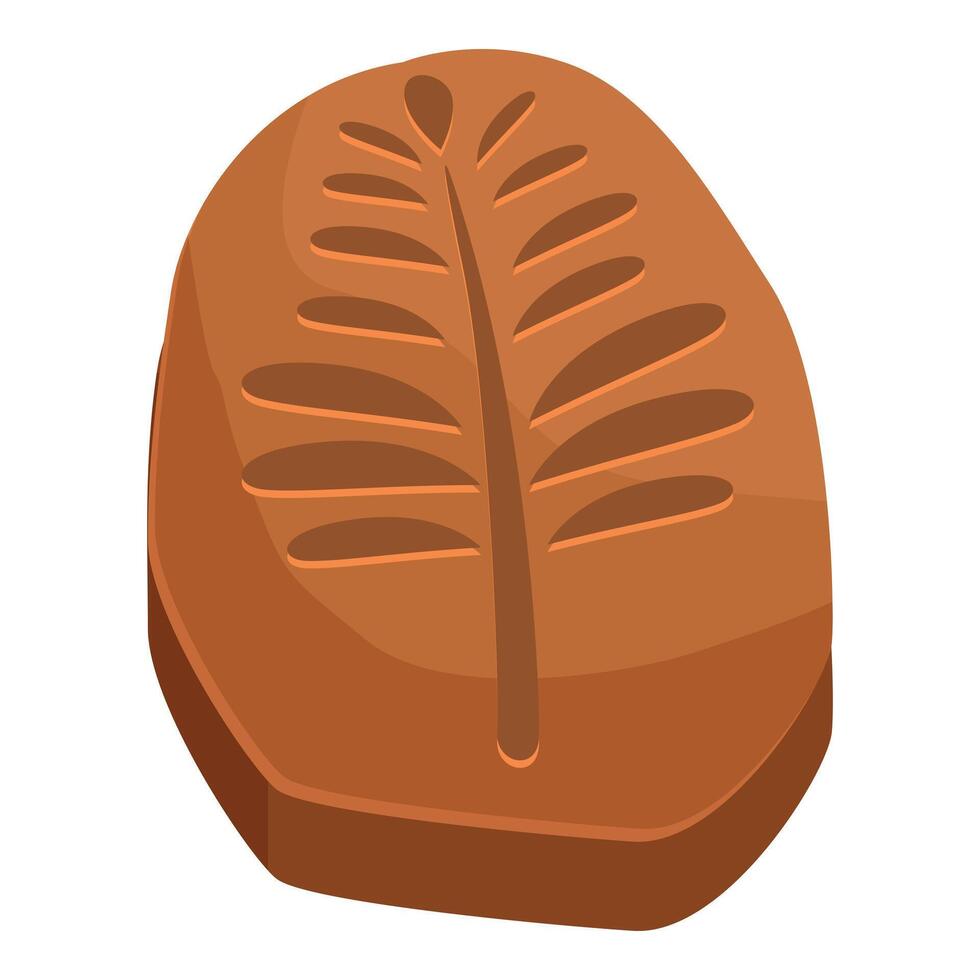 Eco friendly soap bar with engraved leaf showing sustainability vector