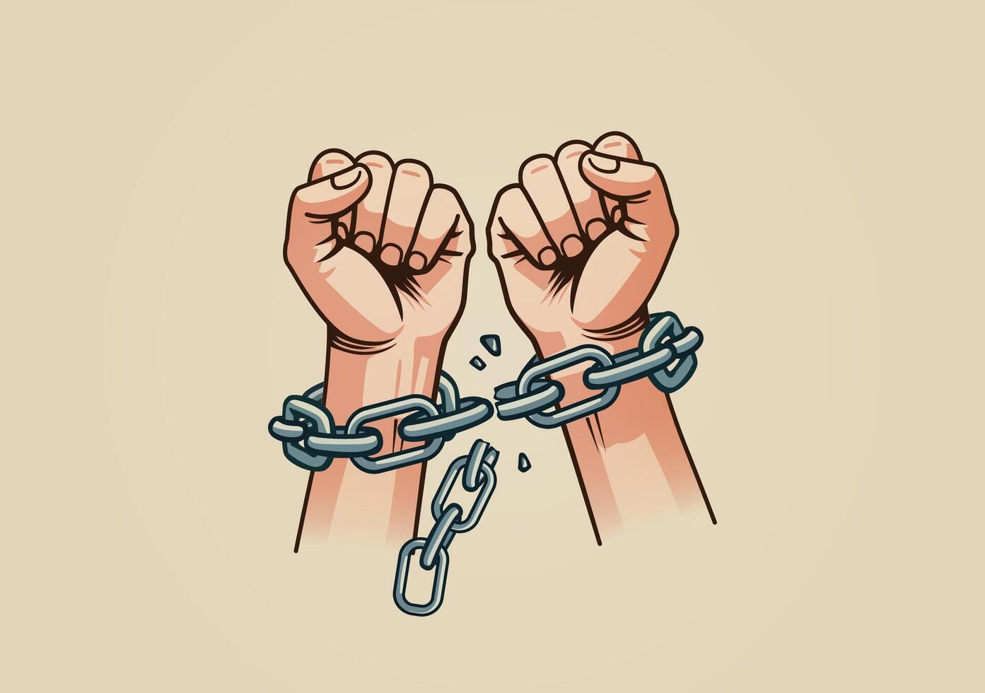 Break the Chains of Human Trafficking vector