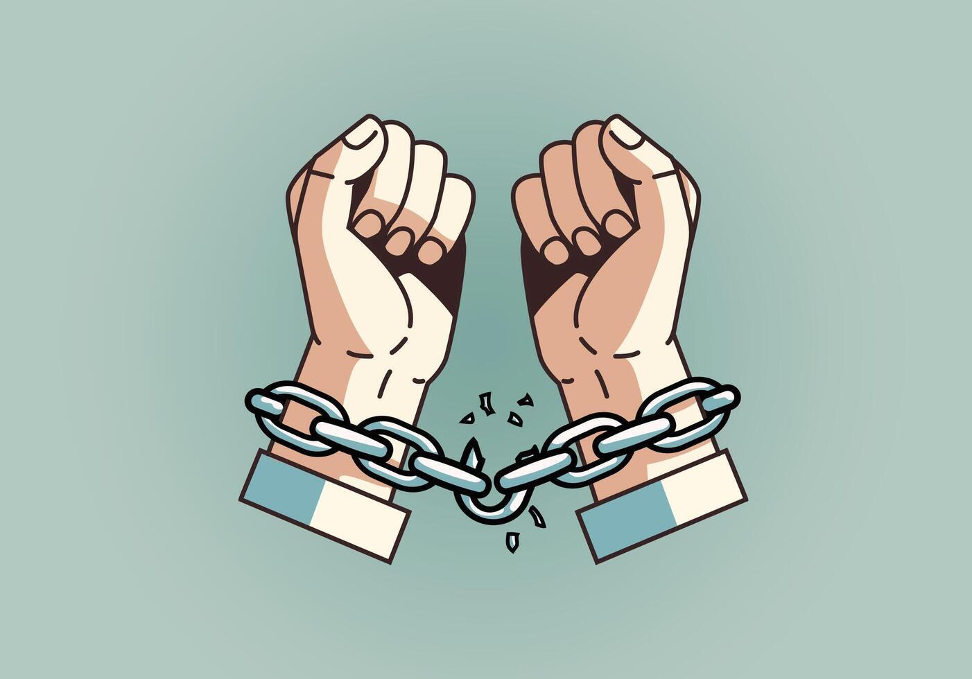 Break the Chains of Human Trafficking vector