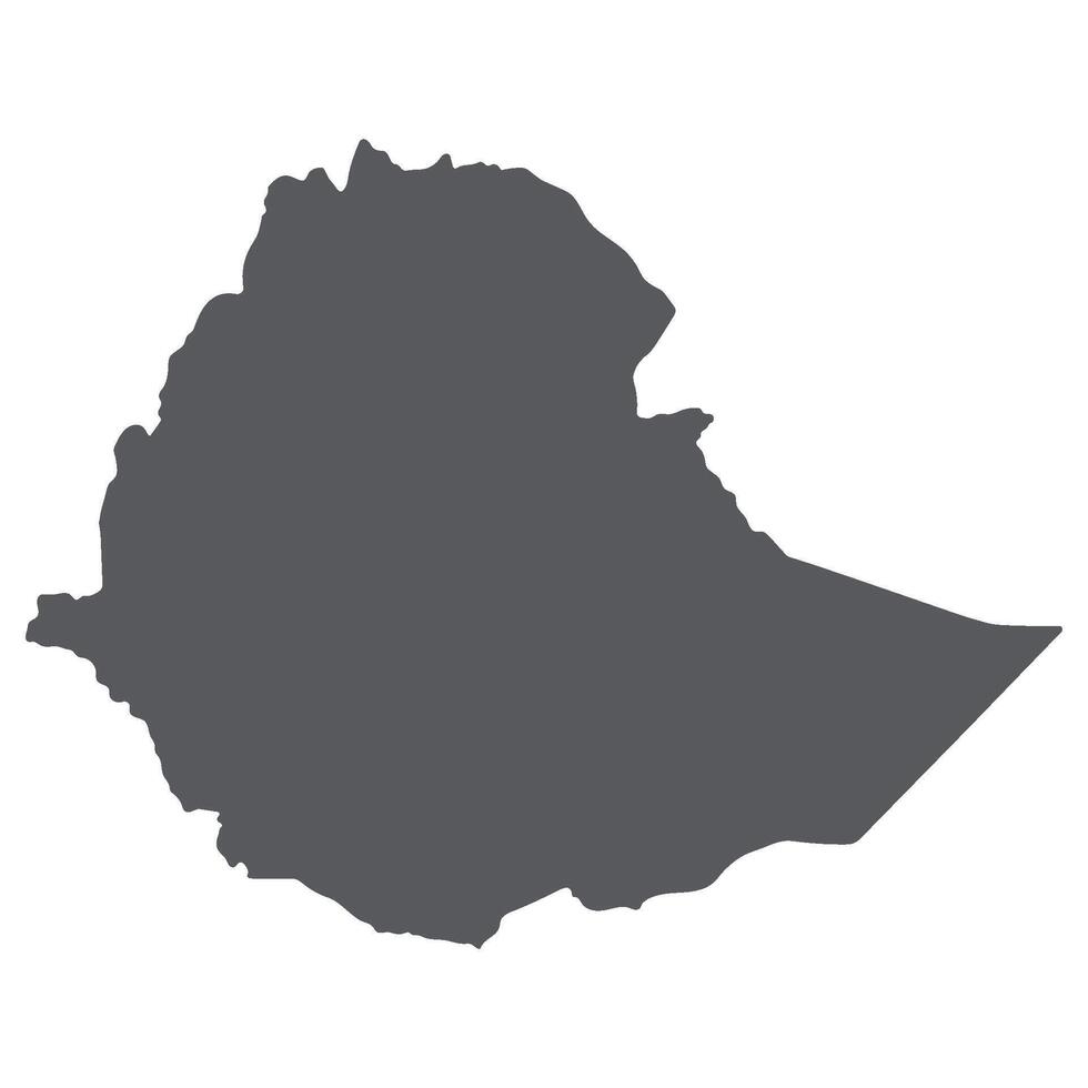 Ethiopia map. Map of Ethiopia in grey color vector