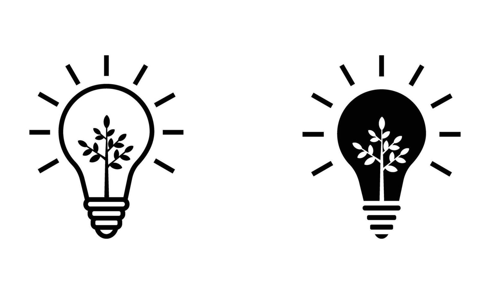 illustration of green and sustainable energy icon vector