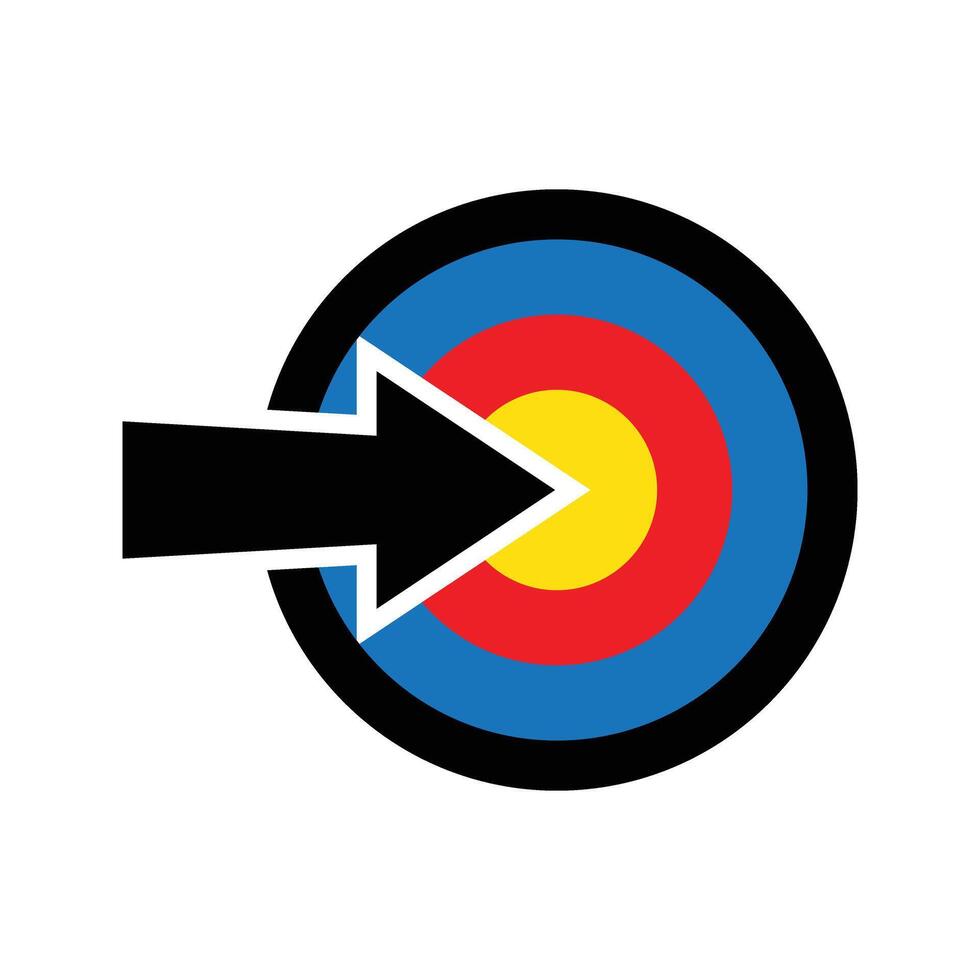 Target and arrow icon vector