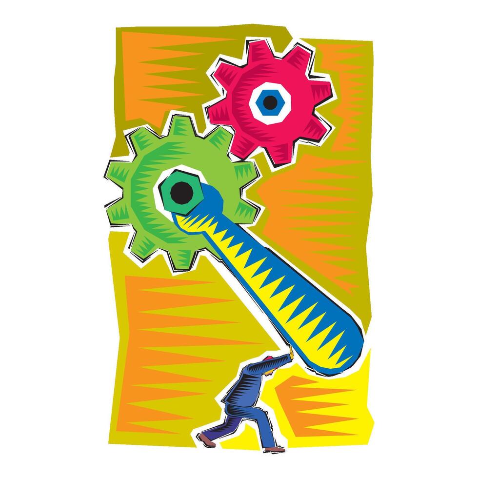 Abstract Clipart of Business illustration industrial process vector