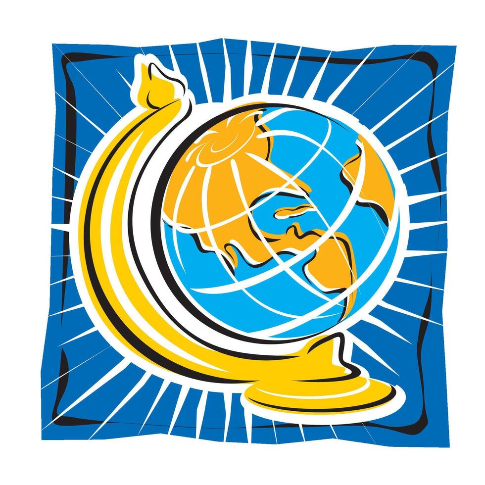 abstract Clip Art of Business Global earth planet map vector