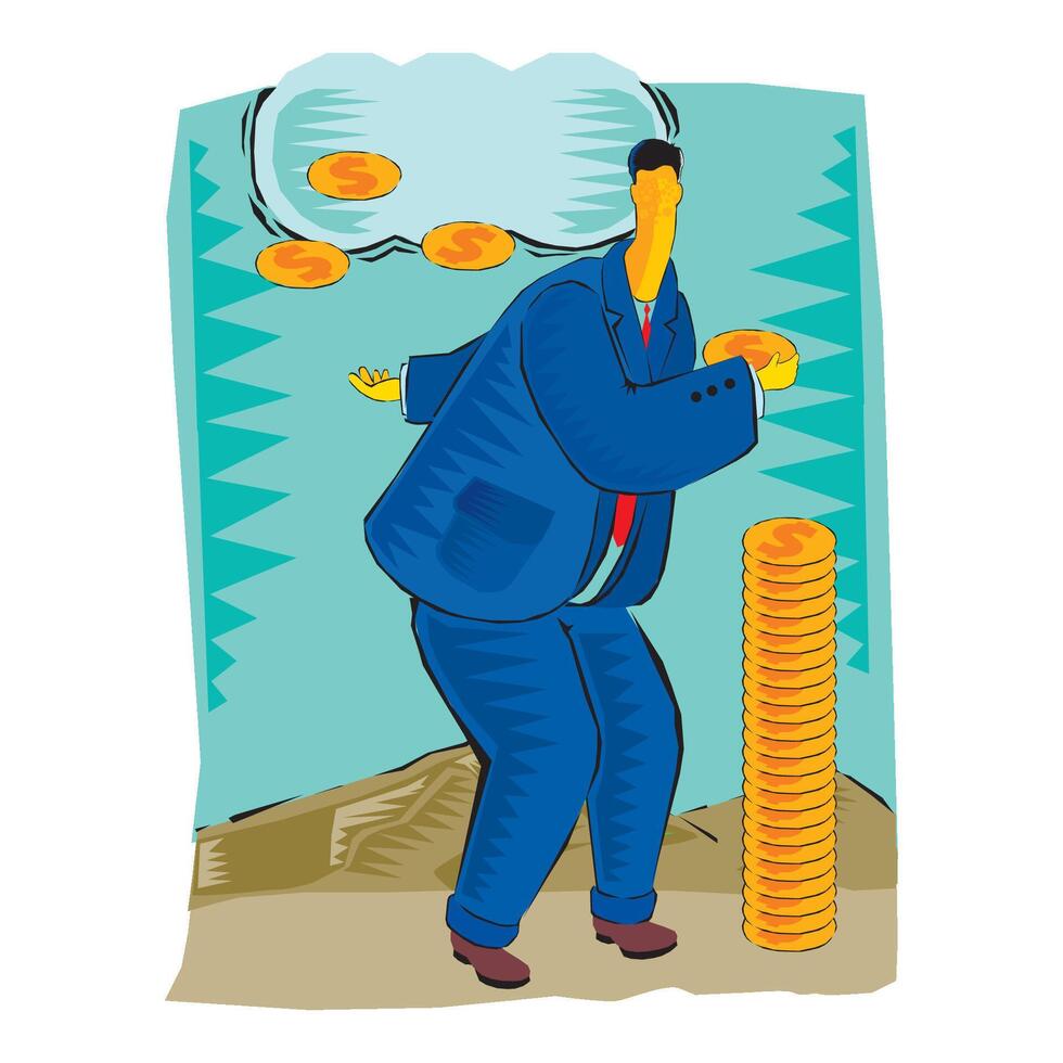 a man tossing money in mid air businessman throwing away money vector
