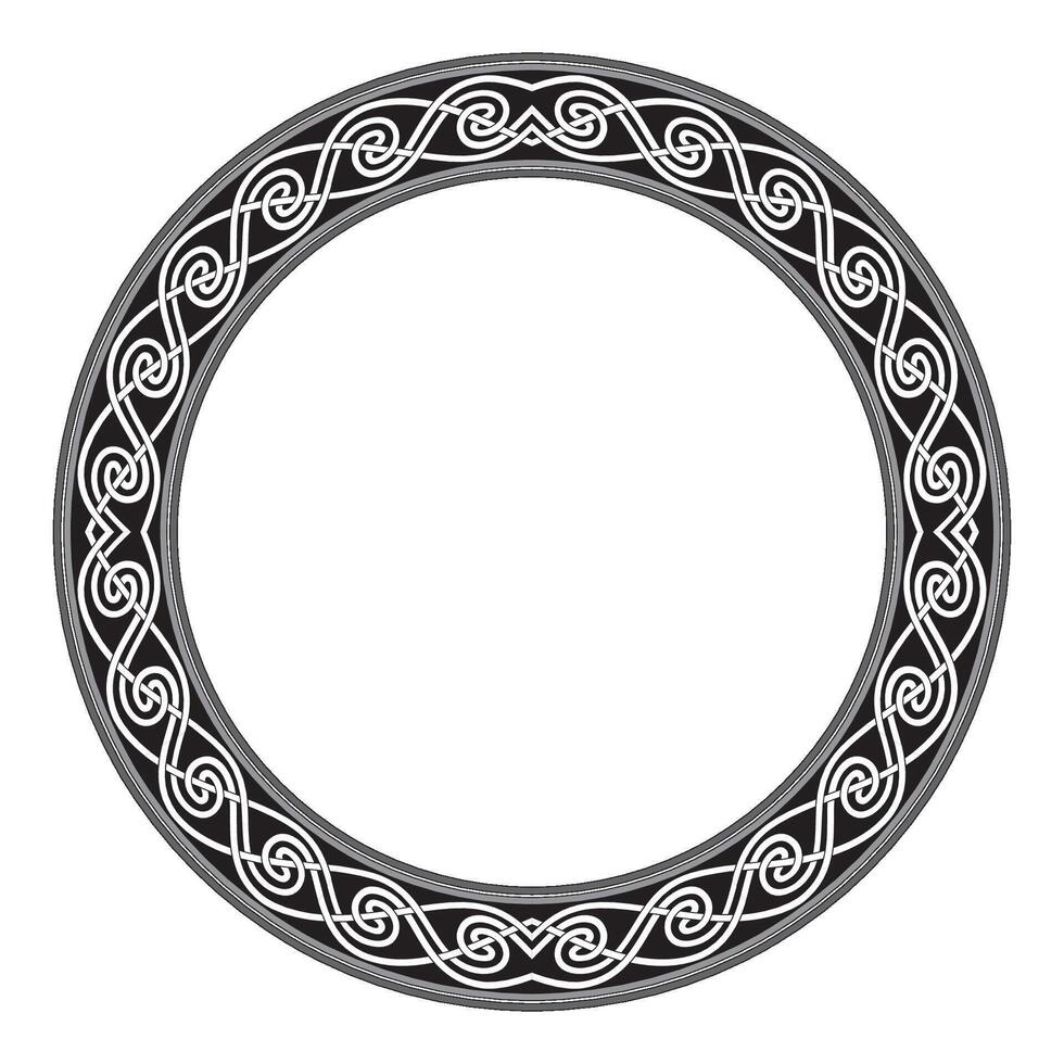 Islamic round floral frame, ornament in oriental style. vector
