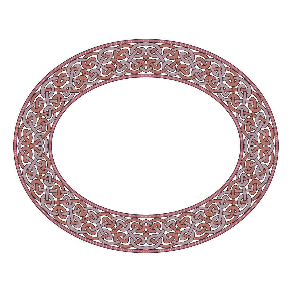 Islamic round floral frame, ornament in oriental style. vector