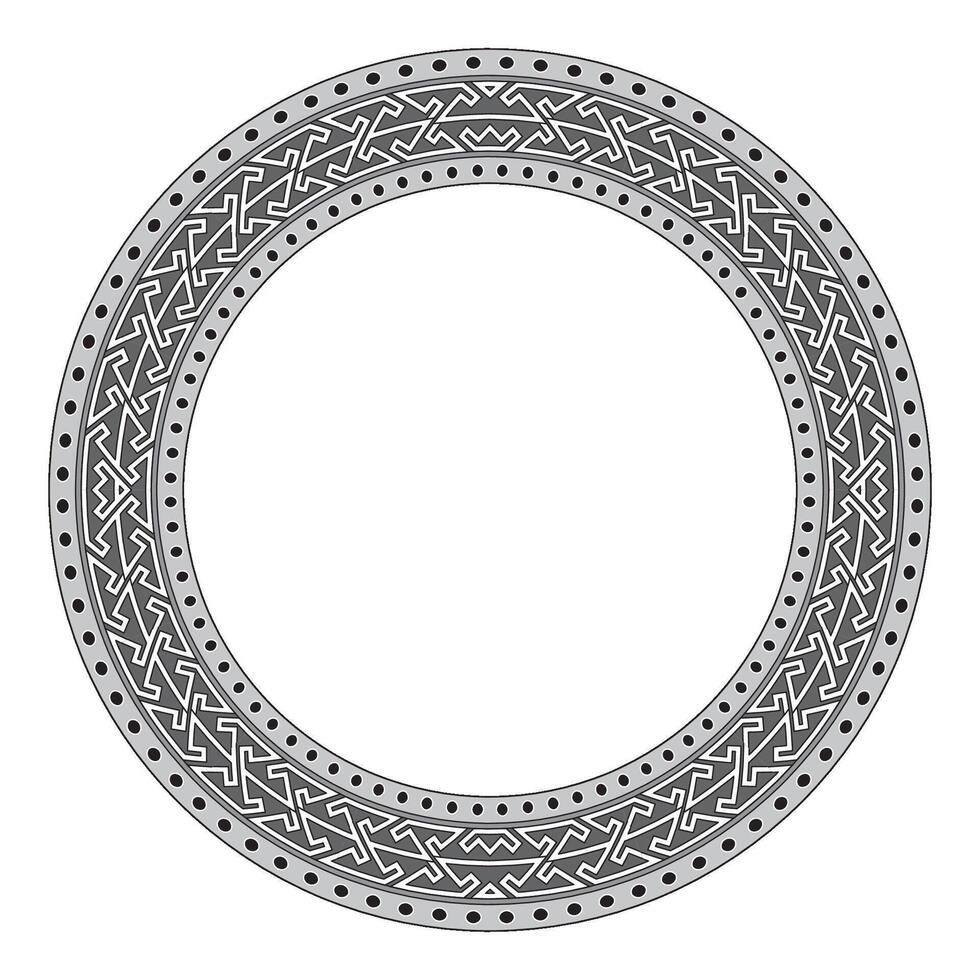 Islamic round floral frame, ornament in oriental style. vector