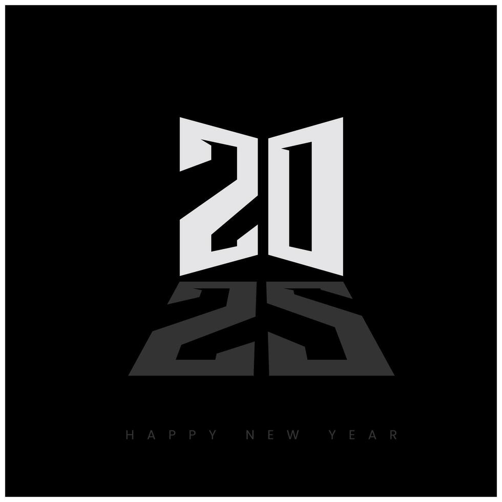 Happy New Year 2025 Typography Design vector