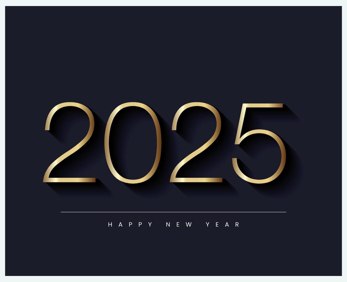 Happy New Year 2025 Typography Design vector