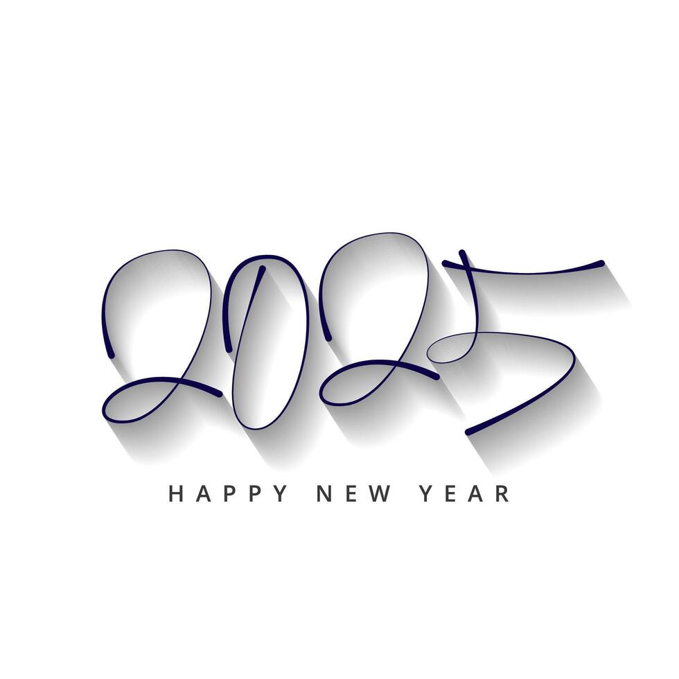 Happy New Year 2025 Typography Design vector