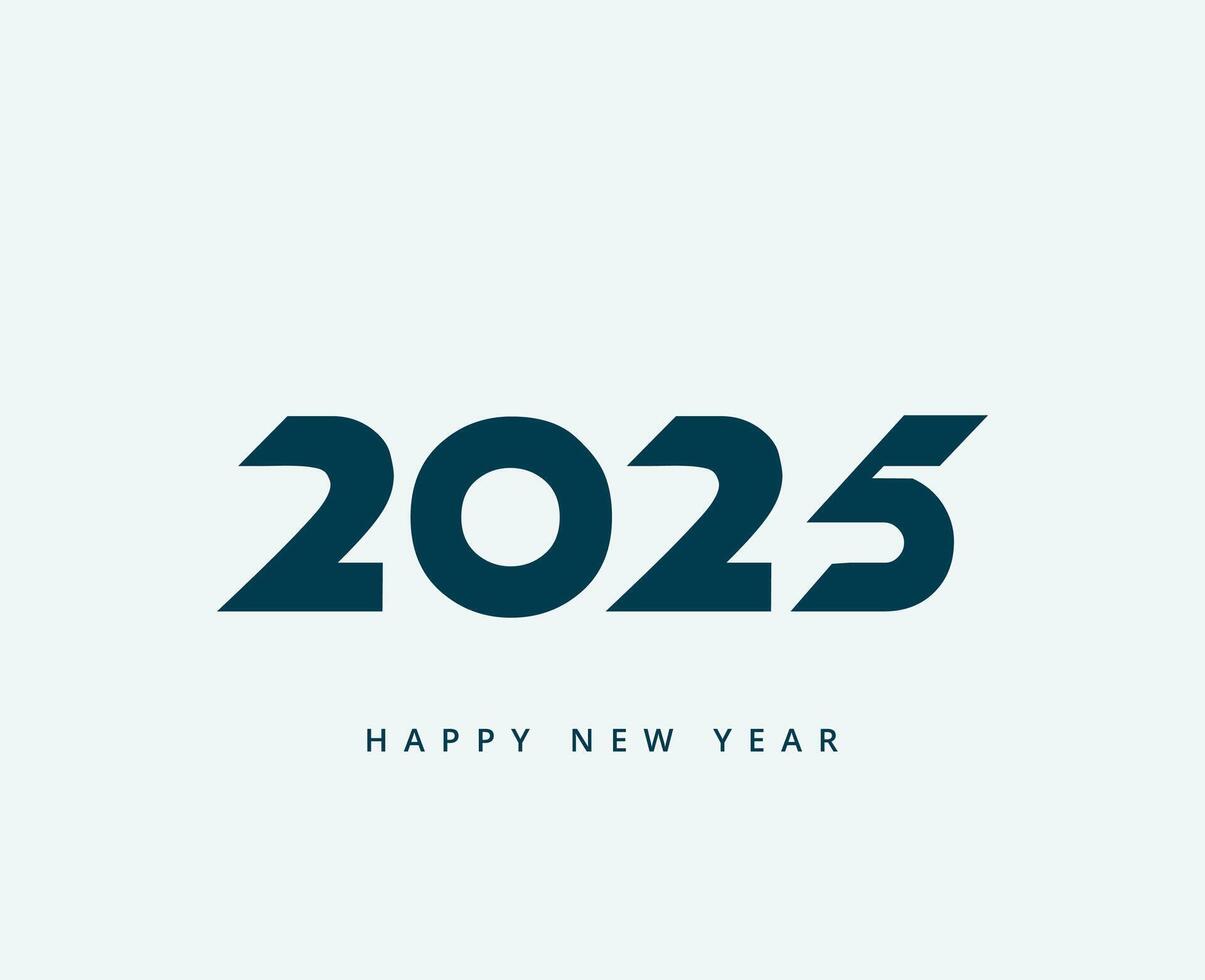 Happy New Year 2025 Typography Design vector