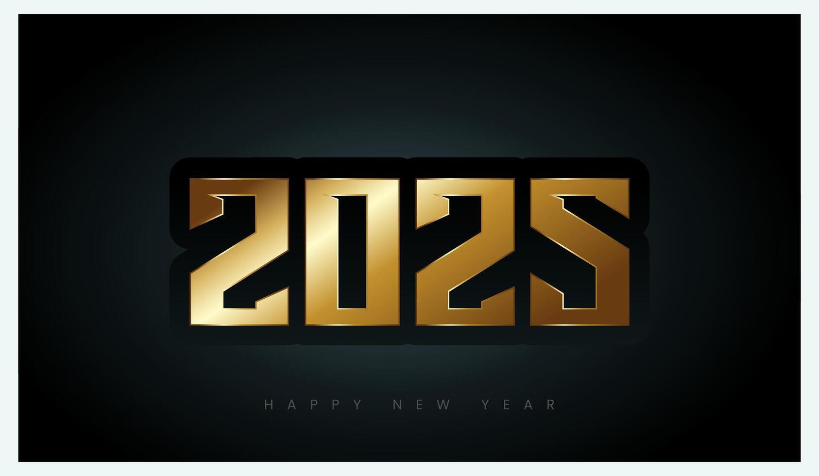 Happy New Year 2025 Typography Design vector