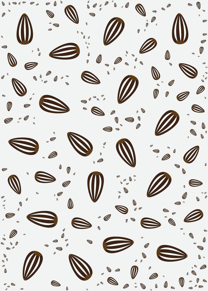 Flaxseed. Healthy unpeeled seeds on white backgrond. vector