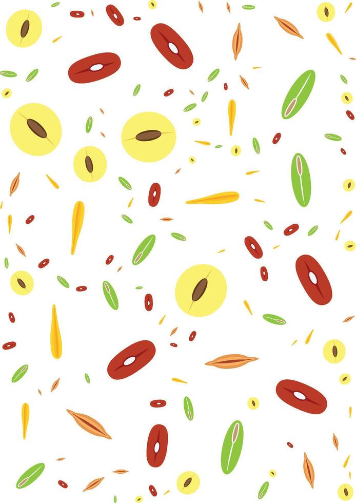 Flaxseed. Healthy unpeeled seeds on white backgrond. vector