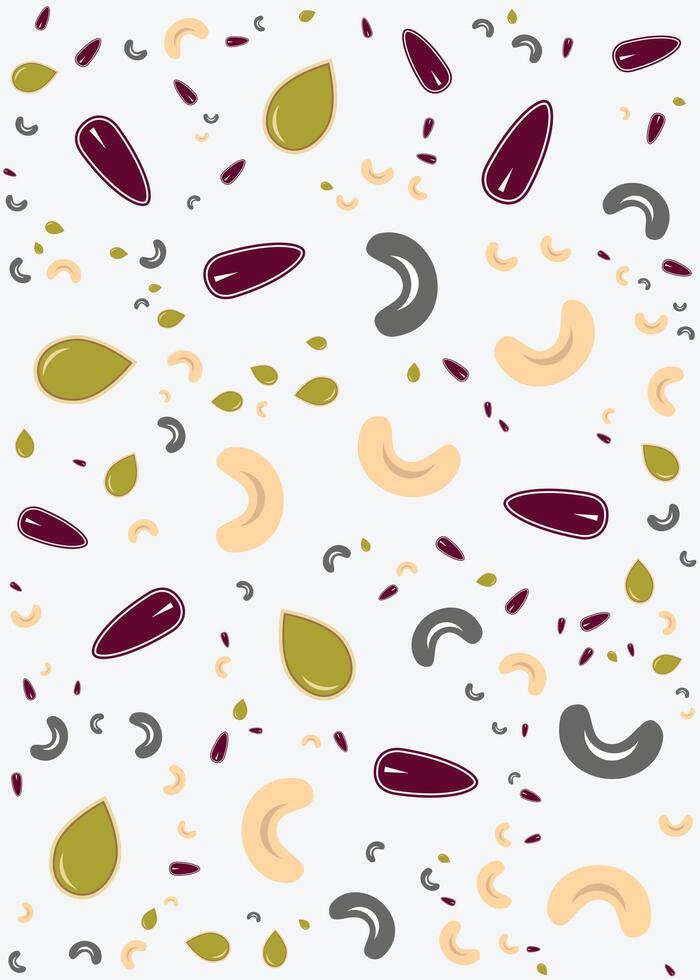 Flaxseed. Healthy unpeeled seeds on white backgrond. vector