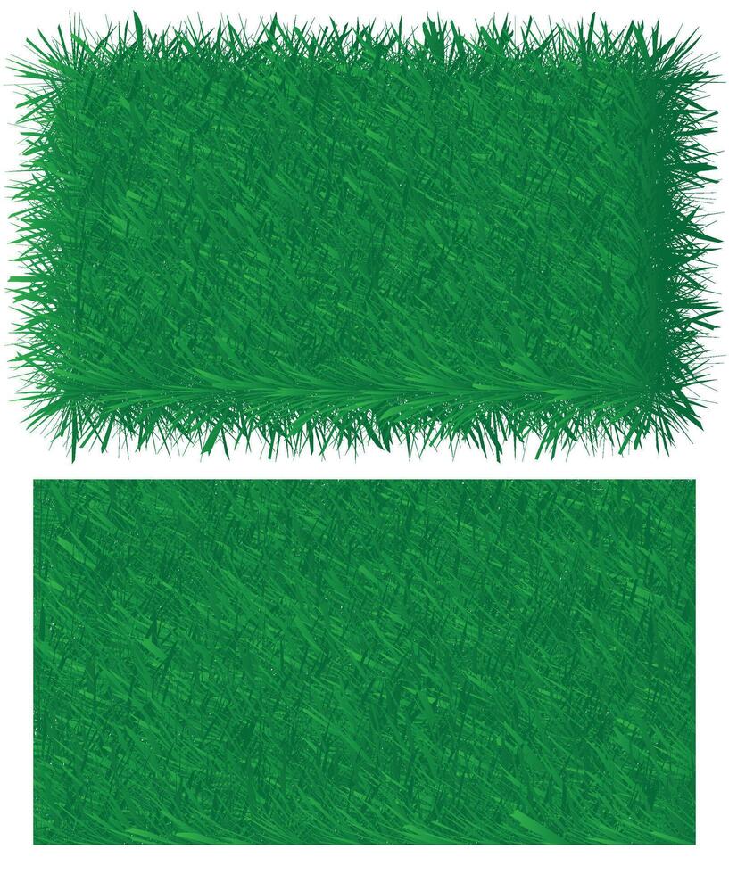 Green grass silhouette. set spring field planting shapes lawn or borders garden. vector