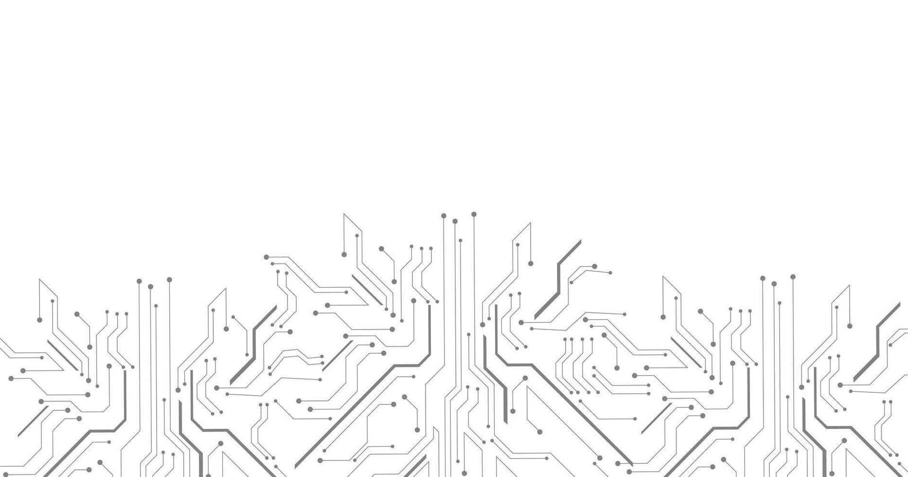 A grey circuit line technology pattern on white background. vector
