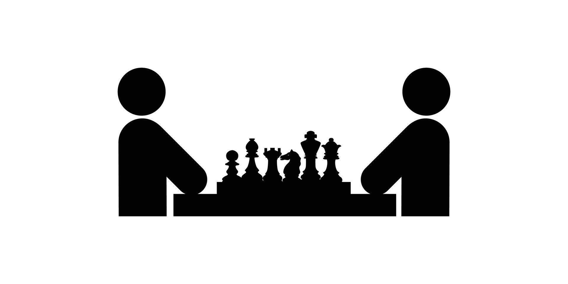 playing chess icon design. game strategy sign and symbol. vector