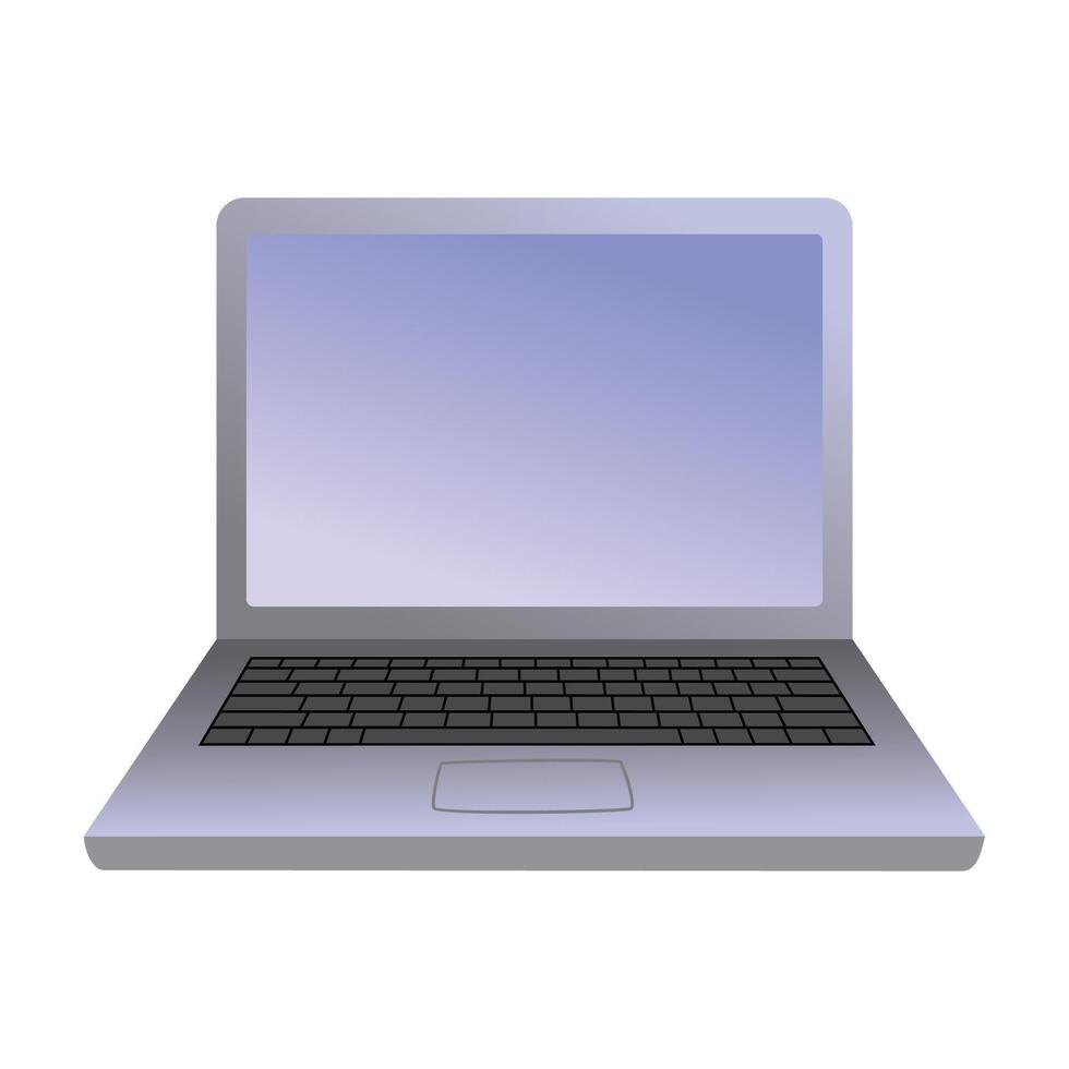laptop computer icon illustration. mobile device sign and symbol. equipment for office. vector