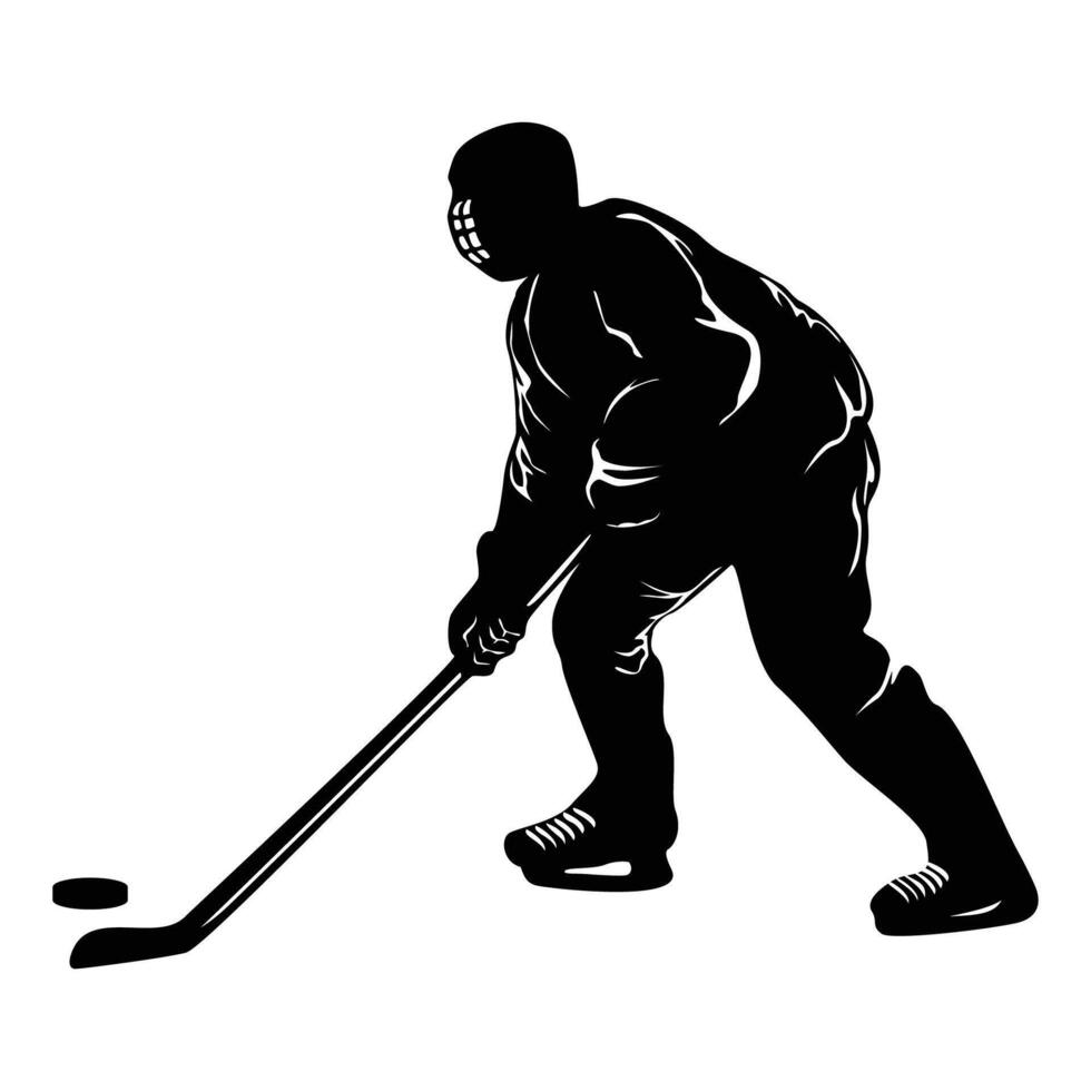 hockey player silhouette design. athlete sign and symbol. vector