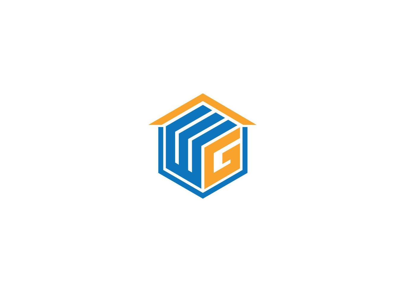 WG letter Logo Design with Creative Modern iicon template vector