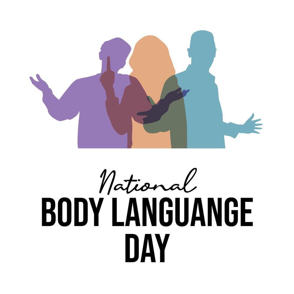 National Body Language Day design template good for celebration usage. National Body Language Day design. flat design. eps 10. vector