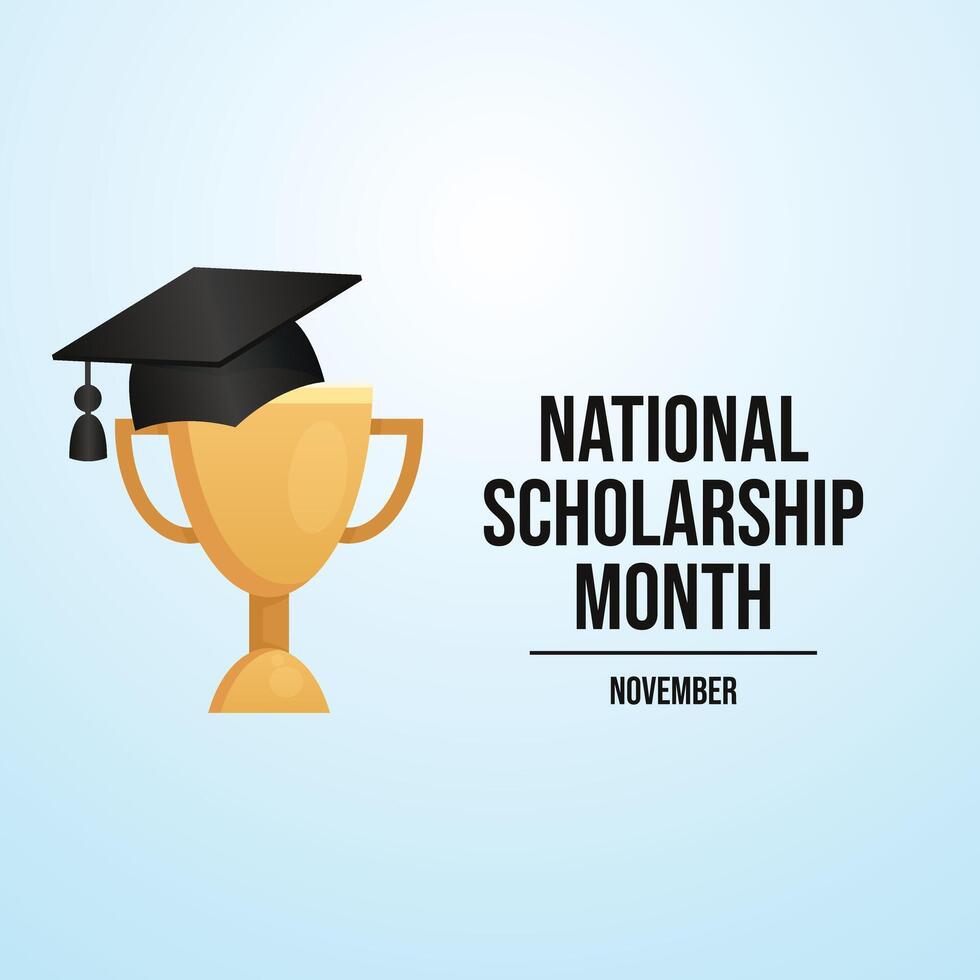 National Scholarship Month design template good for celebration usage. National Scholarship design. flat design. eps 10. vector