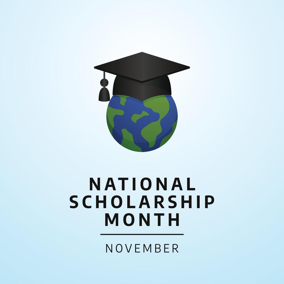 National Scholarship Month design template good for celebration usage. National Scholarship design. flat design. eps 10. vector
