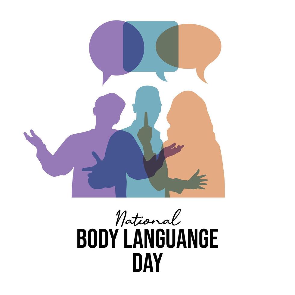 National Body Language Day design template good for celebration usage. National Body Language Day design. flat design. eps 10. vector