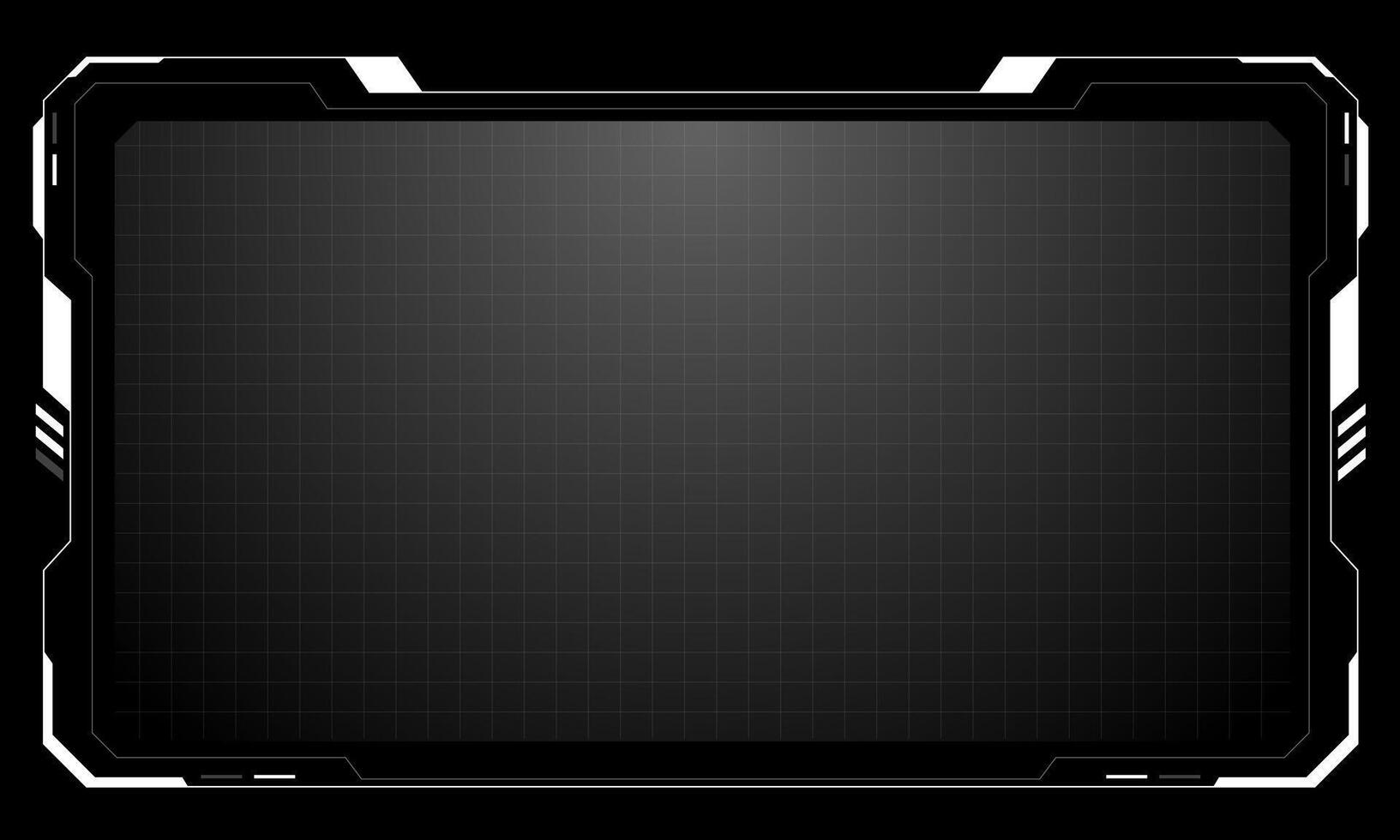 Hud frames white grey user interface elements design modern technology futuristic control panel screen digital hologram window gaming menu touching cyber monitor set on black background vector