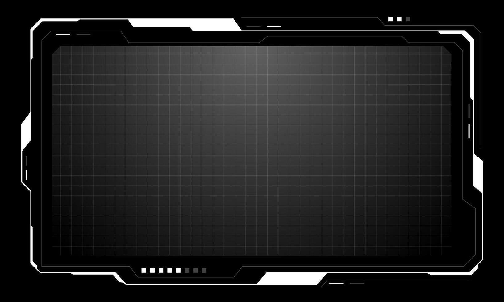 Hud frames white grey user interface elements design modern technology futuristic control panel screen digital hologram window gaming menu touching cyber monitor set on black background vector