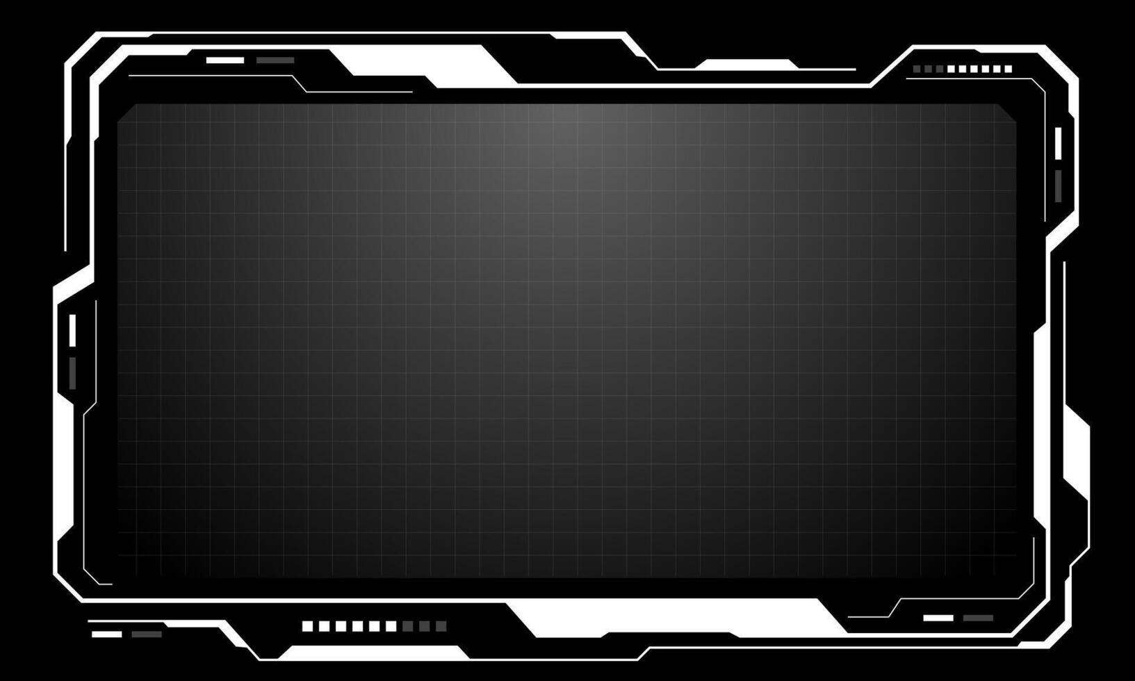 Hud frames white grey user interface elements design modern technology futuristic control panel screen digital hologram window gaming menu touching cyber monitor set on black background vector