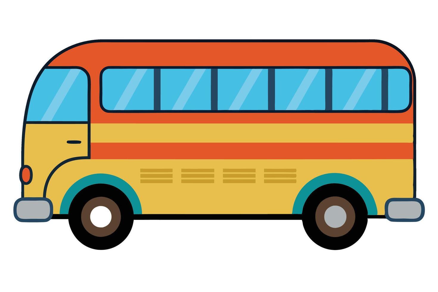 Art of Bus on white background vector