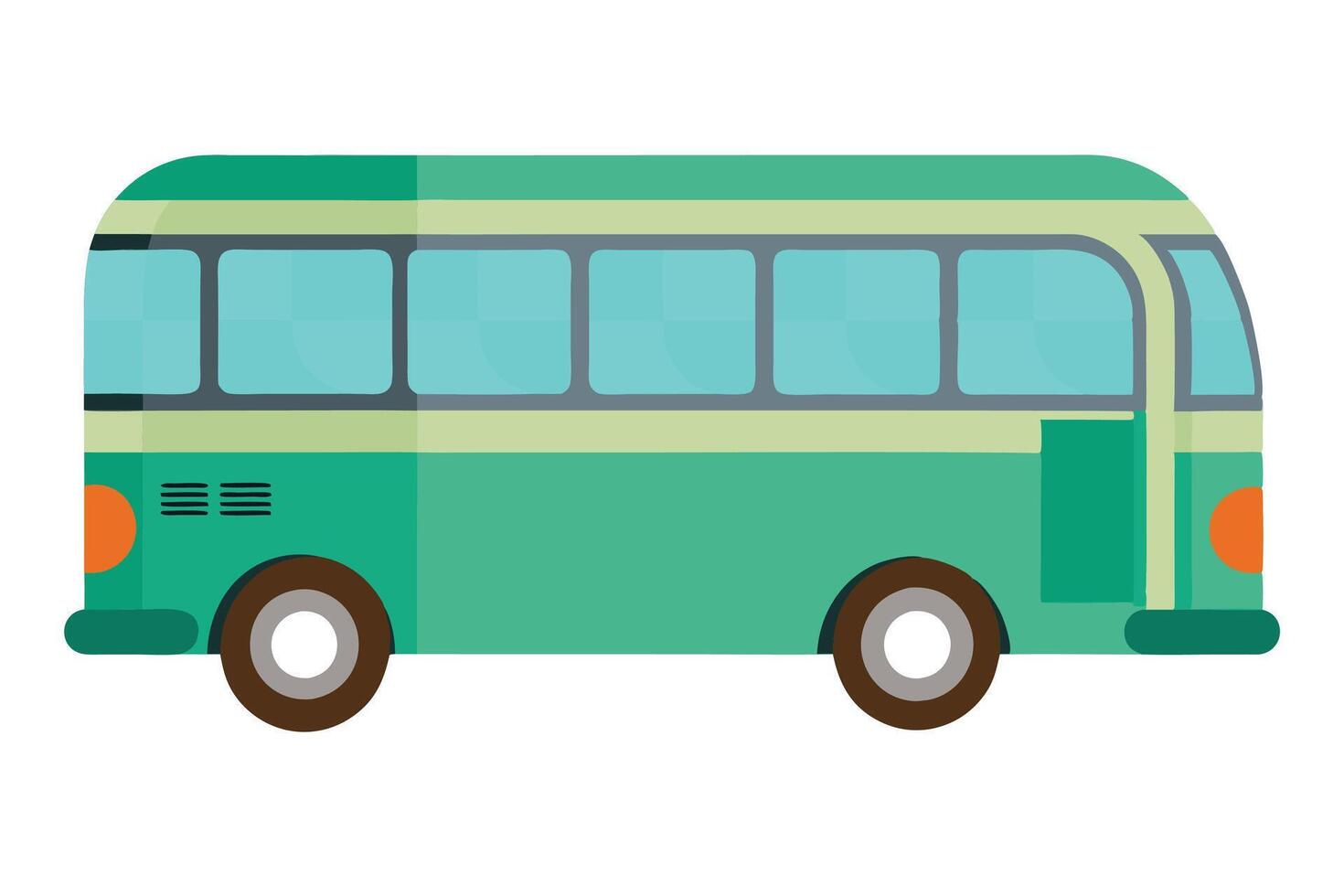 Art of Bus on white background vector