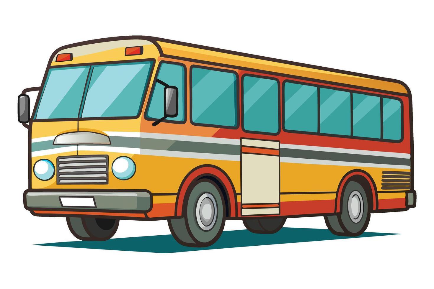 Art of Bus on white background vector
